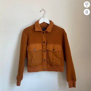 United by Blue Orange Sherpa Cropped Jacket